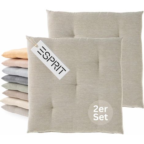 ESPRIT cuscino per seduta NEEDLESTRIPE - Set da 2 40x40 cm, marrone