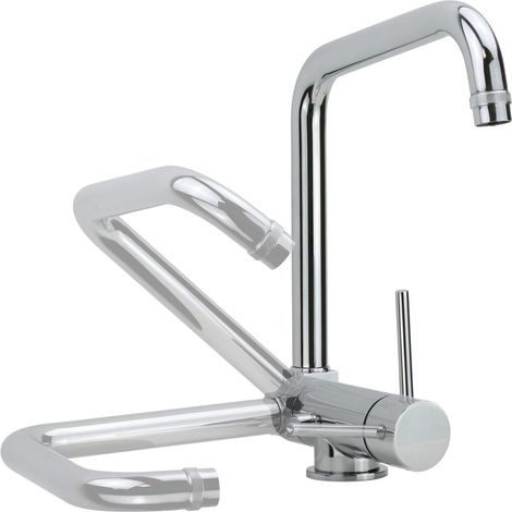 Miscelatore per lavello cucina modello canna abbattibile con filtrazione 3 vie Pollini FILTRA 52000020000  Cromo