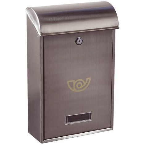 Alubox 49167 Lifter Cassetta Postale con Tettuccio in Acciaio Inox AISI 304 Formato Rivista colore Satinato (1/2)