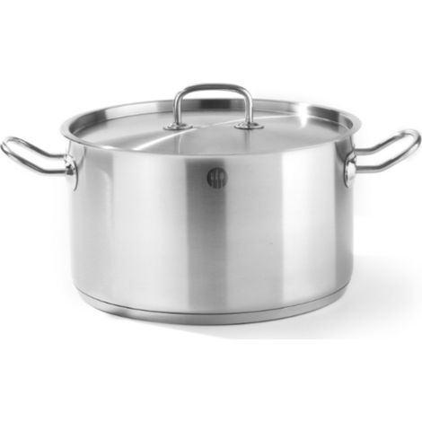 Olla mediana Kitchen Line con tapa 9,5 l diámetro 280 x 155 mm - Hendi 836408 (1/5)