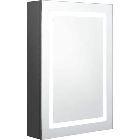 Maison Exclusive - Armadietto Bagno con Specchio e LED Grigio 50x13x70 cm (1/5)
