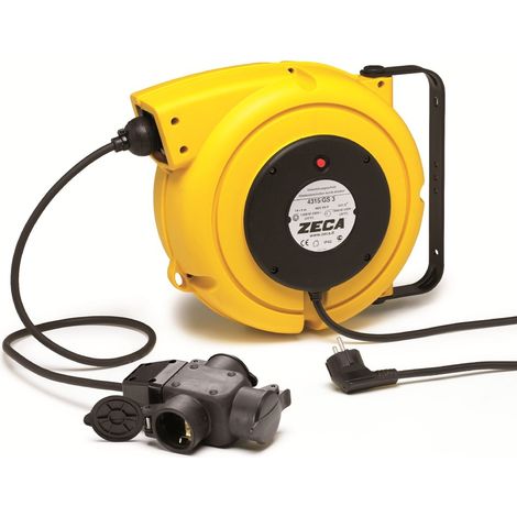 Alargador eléctrico Zeca automatic electric cable reel 15m 3 tomas