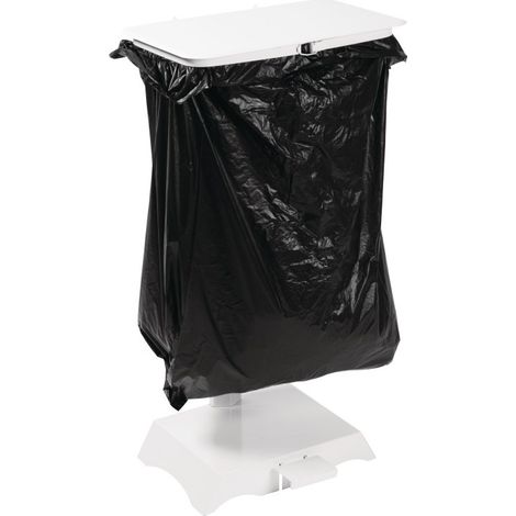 Support pour Sac Poubelle en Acier Blanc - Jantex (1/5)
