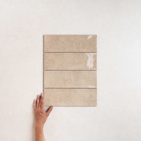 Faïence Effet Zellige Beige CINQUE TERRE Cream 10x30cm (1,02m²) - Les Carreaux de Jean (1/5)
