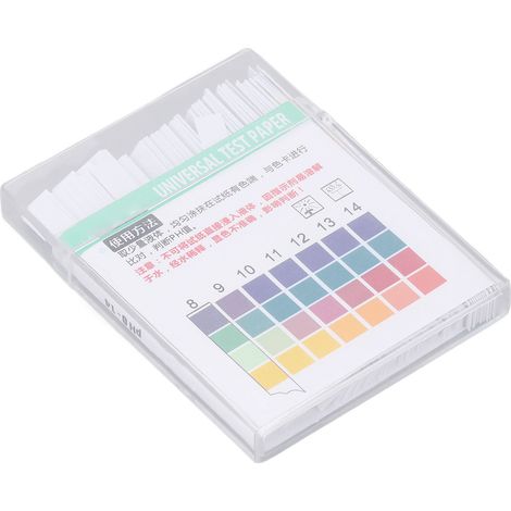 Lot de 100 bandelettes pH papier test universelles précises 0-14 pour cosmétiques eau potable sol avec boîte (1/5)