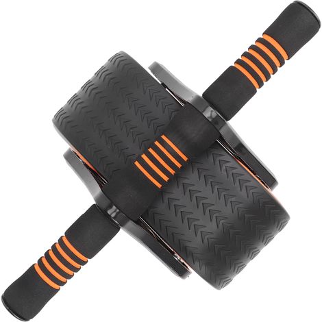 Rouleau abdominal automatique à rebond pour le fitness à domicile, avec poignées ergonomiques et genouillères, orange (1/5)
