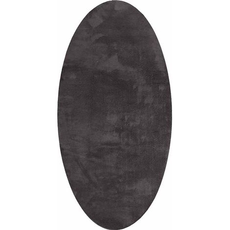 Alfombra HUARTE Antracita 100 x 200 cm Poliéster vidaXL (1/5)