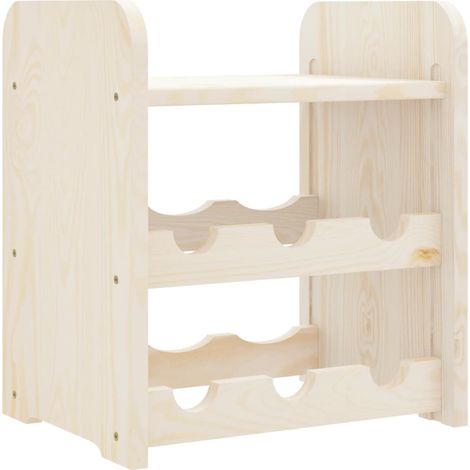 Casier à vin avec panneau supérieur 33x25x37 bois pin massif (1/5)