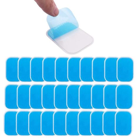 60 PCS Électrodes Adhésives GEL EMS, Coussinets de Remplacement ABS, Plaques Conductrices Auto-Adhésives, Recharges pour Stimulateurs Musculaires Fitness (1/5)