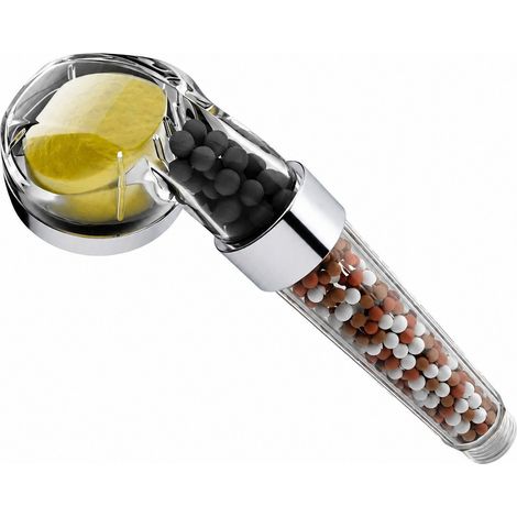 Boule filtrante de douche, boule énergétique en céramique à ions négatifs, filtre de pommeau de douche remplaçable, durée de vie : 1 mois (1/2)