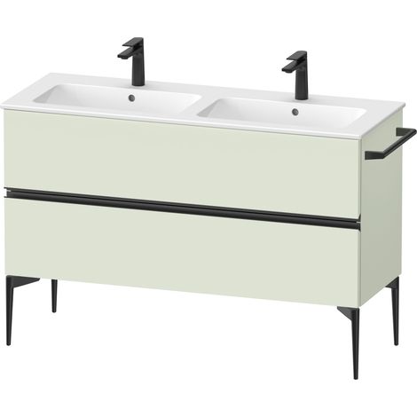 Duravit Sivida Meuble sous-lavabo, 2 tiroirs, poignée noire (1/4)