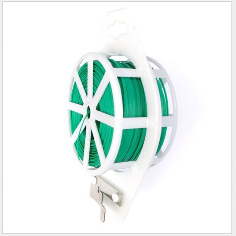 Attache Plastique Fer - Fil Torsadé Vert Pour Soutien Fleurs Et Vignes - Usage Jardin Serre Intérieur - Lot De 1