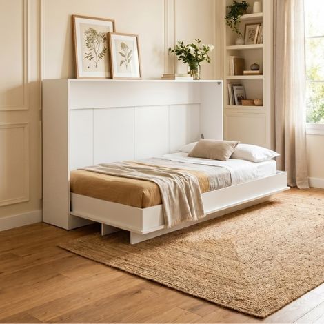 Cama abatible blanco 105x200cm