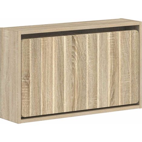 Wall-Mounted Shoe Cabinet ZWOLLE 71 x 17 x 43 cm Sonoma Oak vidaXL (1/5)