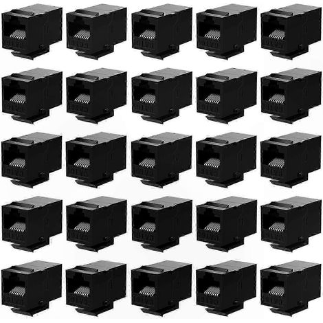 25 Connecteurs RJ45 Cat6 Inline - Adaptateur Femelle à Femelle Ethernet, Lot de 25, Rallonge de Câble Réseau (1/5)
