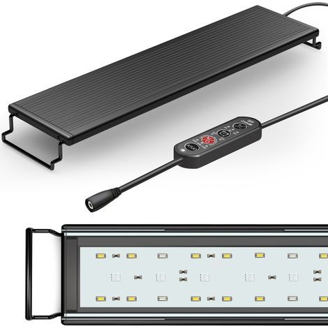 24/7 full-spectrum aquarium light, 18W LED aquarium light with extendable bracket, adjustable timer, brightness, and external controller for planted plants. (1/5)