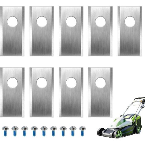 9 x Compatible Robot Lawn Mower Blades 36.2 x 18 mm Stainless Steel Blades with 7 mm Central Hole, Clean and Durable Cut, with Storage Box and Screws for Lawnmowers (1/5)
