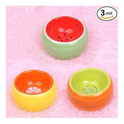 Mangeoire en Céramique pour Rongeur Gamelle pour Petits Animaux Gamelles en Céramique pour Hamster Cochon d'Inde Gerbilles Bac à Manger Gamelle pour Eau Anti-Morsure (1/5)