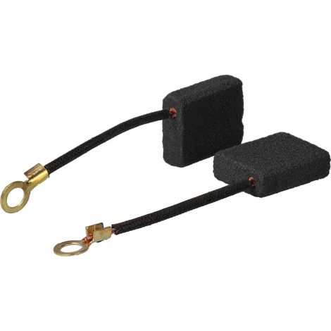 vhbw 2x Carbon Brush 6.3 x 15.9 x 20.2 mm compatible with DUSS DIA 400 W power drill, Black