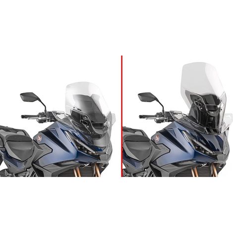 KAPPA 2025/09 HONDA NT 1100 '25 PARABREZZA, 60 X 49 CM TRASPARENTE (11 CM PIÙ ALTO DELL'ORIGINALE)