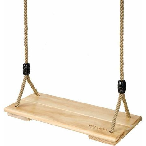 Holzschaukel, Gartenbrettschaukel für Erwachsene/Kinder, für Spiele im Freien mit höhenverstellbarem Seil, 200 kg -