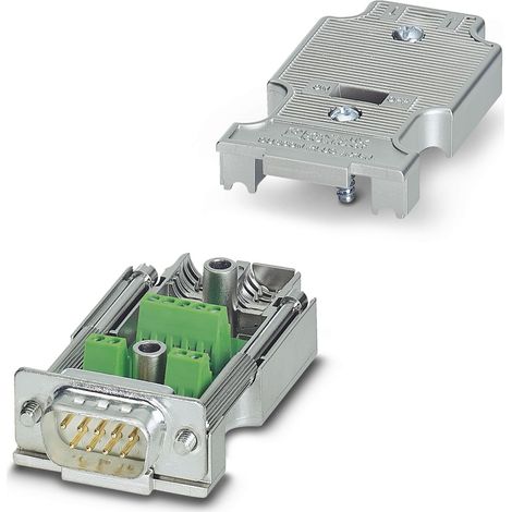 Connecteur Sub-D Connecteur mâle Phoenix Contact 9 voies Montage sur câble Droit ( Prix pour 1 )