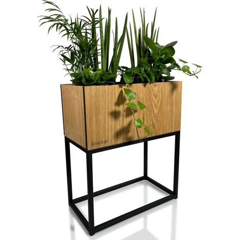 Soporte para flores LOFT FIORINO de roble, 42 x 22 x 50 cm (1/5)