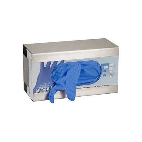 Support mural pour boîte de gants inox – Installation verticale/horizontale – Système de poussoir à ressort – Pour environnements humides – Kerbl (1/4)