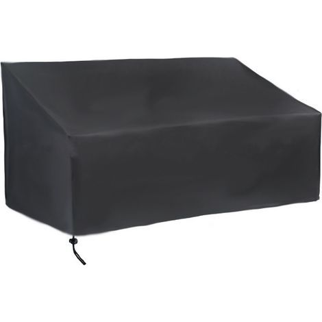 Housse de protection anti-poussière, anti-UV et anti-pluie pour bancs d'extérieur, noire, 163 x 66 x 89 cm
