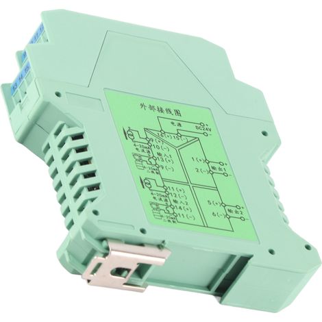 Isolateur de signal de courant 2 entrées 2 sorties Transmetteur de signal CC 4-20 mA CC 24 V pour commande PLC (1/5)