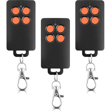 Remplacement pour SCS Sentinel AAM0121 - Télécommande de Portail 4 Canaux à Code Tournant, 433 MHz, Portée 50 m, Sécurité Renforcée, Compatible Motorisations Portail (Orange, 3 pièces) (1/5)