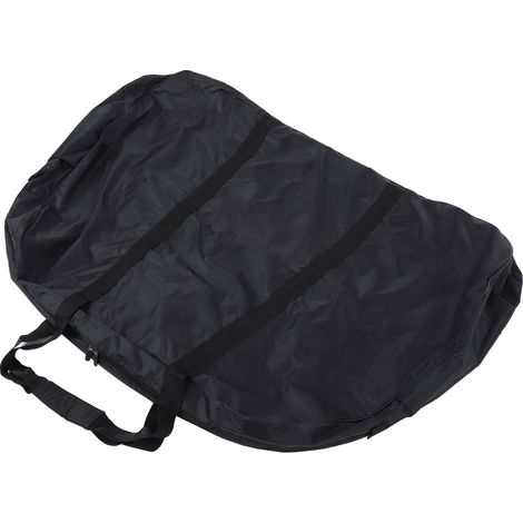 Dicke, schwarze Nylon-Fahrradtasche für Rennräder und Mountainbikes, tragbar und mit einem Schutzrahmen für die Gabel. (1/5)