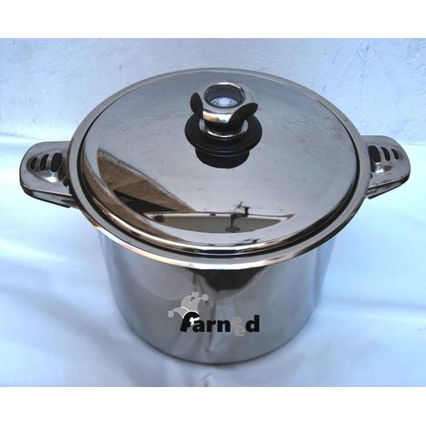 PENTOLA CUCINA CASA ACCIAIO INOX TEGAME TEMPERATURA COPERCHIO BAVARIA 28 CM 681