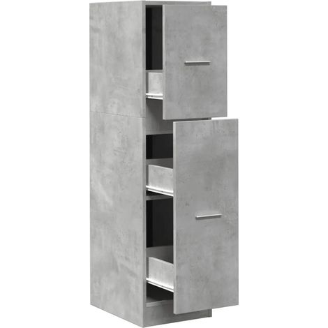 Mobiletto da farmacia multifunzionale 30 x 41 x 118 cm finitura liscia ufficio/ingresso legno ingegnerizzato grigio cemento 020050613