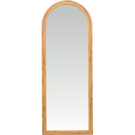 Spiegel „Nerrine“ mit Bogenform, 72 x 190 cm - Dunkles holz (1/5)