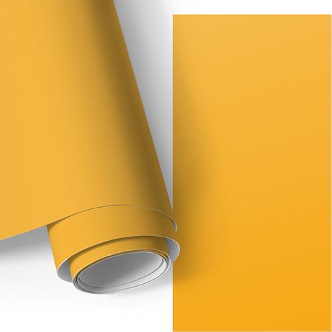 Möbel - Klebefolie - Möbelfolie - abwaschbare und selbstklebende Deko-Folie für Küche - Schrank -Tisch & Fensterbank - Lebhaftes Orange 50x100 cm