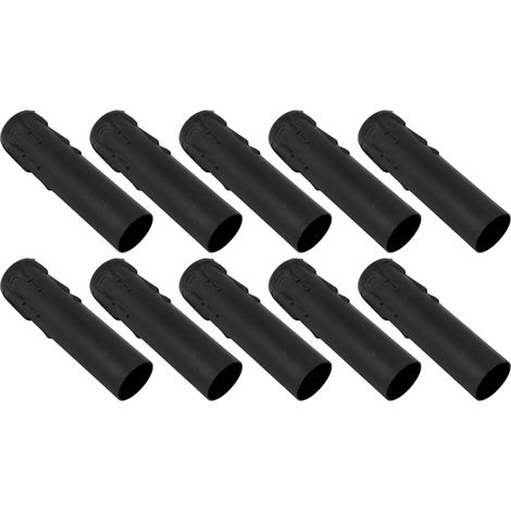 Lot de 10 manchons pour bougies de 10 cm (4 pouces), imitation cire vintage, pour lustre, noir. (1/5)
