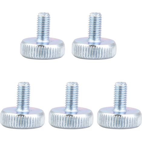 Vis M5 tête moletée plate en acier zingué, vis à pouce M5x10, lot de 5 pièces (1/3)