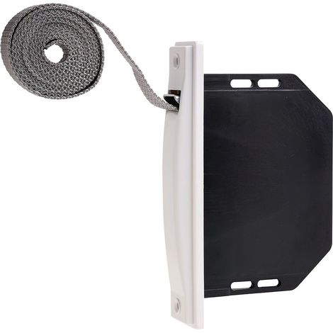 Wolfpack – Enrouleur manuel pour volet roulant – Mini ruban de sélection aveugle blanc 18 mm – Encastré sans pivots – Distance entre vis 153,5 cm (1/5)