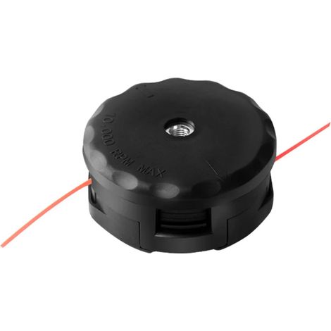 Tondeuse à gazon universelle en aluminium et nylon avec brosse M10, bobine de coupe-bordures à 2 fils, tête de coupe AquaForge.
