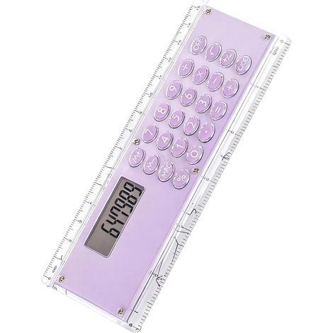 Règle de mesure double échelle mince 15 cm avec calculatrice (1/5)