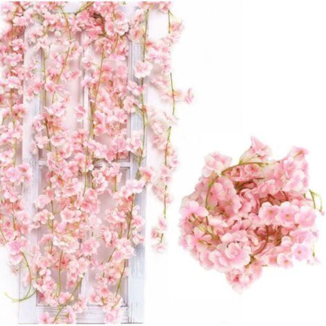 3 Pièces 180cm Guirlandes de Fleurs de Cerisier Artificielles,Guirlande Fleur Artificielles Extérieures Deco,pour Maison Jardin Fêtes Mariage Fête (1/4)