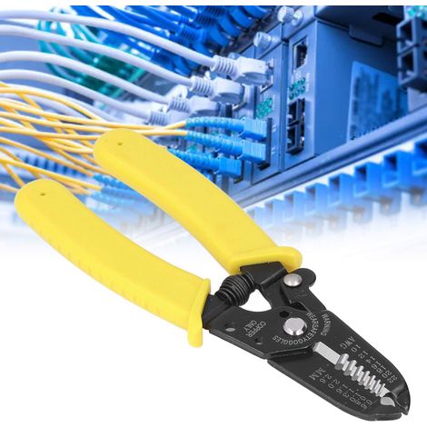 Pince coupante jaune pour électricien, pince à dénuder, outil manuel, pince à dénuder MT-5021 (1/5)