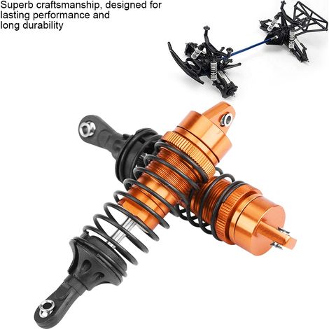Amortisseurs avant 100mm pour Traxxas Slash 4x4 1/10 - 2 pièces avec ressorts orange (1/5)