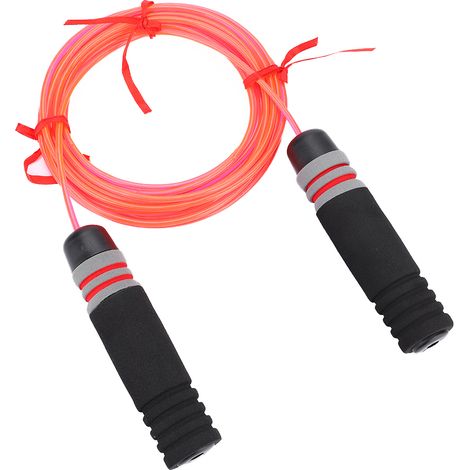 Corde À Sauter - Câble En Acier Et Poignées En Mousse - Pour Entraînement Fitness Et Cardio - Longueur 5 Mètres (1/5)