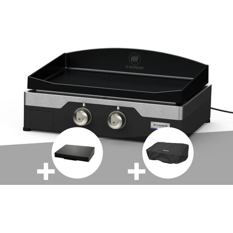 Kit plancha électrique Allure 260 Duo Le Marquier + Couvercle + Housse