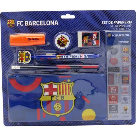 SET DE PAPELERÍA CON PEGATINAS F.C.BARCELONA