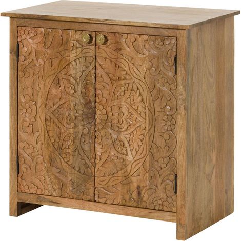 Kommode Mango 80x48x78 natur lackiert KASHMIR 108