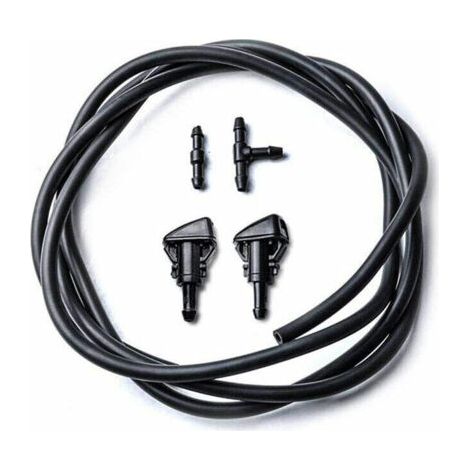 Kit De Buses De Lave-Glace - Pour Chrysler / Dodge / Jeep / Ram - 2 Metres De Tuyau De Fluide Avec Connecteur - 2 Pieces 5303833Aa - Noir (1/4)