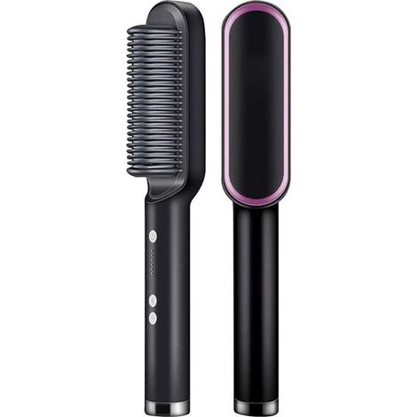 Lisseur et Boucleur Électrique Professionnel 2 en 1 - Brosse Lissante et Fer à Boucler avec 5 Températures Réglables (1/5)